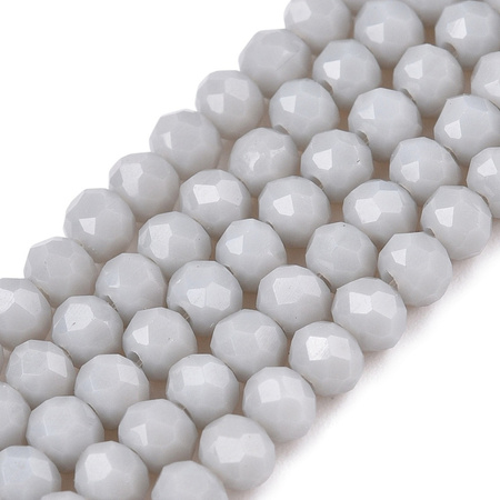 Koraliki Fasetowane Kryształki Szklane Rondelle Szary 3.8x3mm