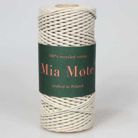 Mia Mote™ Petit Line  OUTLET CUT Sznurek pleciony bawełniany 2mm Light Moonstone