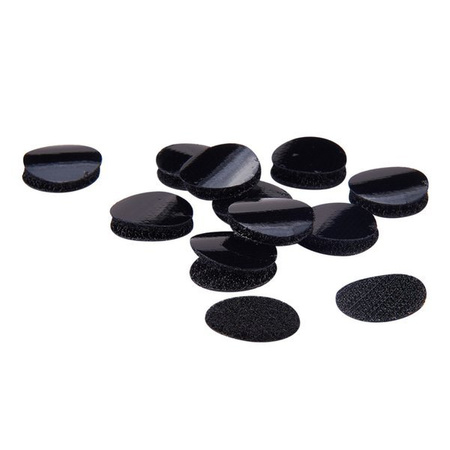 Rzep samoprzylepny okrągły na rolce czarny 10mm