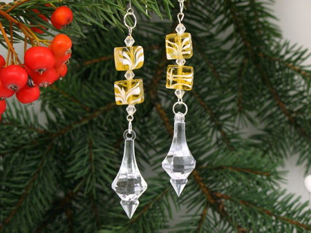 Kryształki Girlandy Sopel na Choinkę Crystal Lampwork 10cm