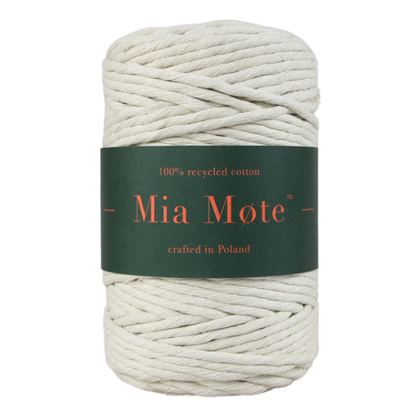 Mia Mote™ Lavish Line Sznurek bawełniany skręcany do makramy ivory 5mm