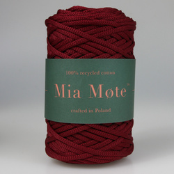 Mia Mote™ ByBag Line Sznurek Poliestrowy płaski bez rdzenia ciemny bordowy wino 5mm