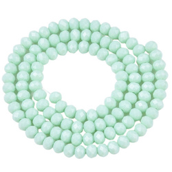 Koraliki Fasetowane Kryształki Szklane Rondelle Miętowy 3.8x3mm