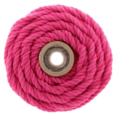 Sznurek bawełniany skręcany linka do makramy różany 3PLY 5mm