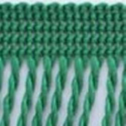 Frędzle skręcane Taśma dekoracyjna z frędzlami zielony 60mm