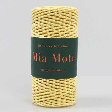 Mia Mote™ Petit Line OUTLET CUT Sznurek pleciony bawełniany 2mm Yellow Calcite