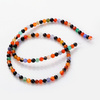 Agat Colorful Kamień Jubilerski gładki kula 4mm 