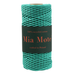 Mia Mote™ Petit Line  OUTLET CUT Sznurek pleciony bawełniany 2mm Malachite Green
