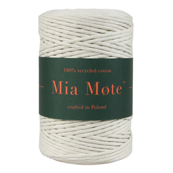 Mia Mote™ Classic Line Sznurek bawełniany skręcany do makramy 3mm ivory
