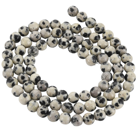 Jaspis dalmatyńczyk - kamień spokoju i równowagi - Kula Gładka Koraliki 4mm