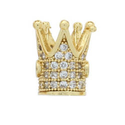  Przekładka Korona gold z cyrkonia 12x10mm