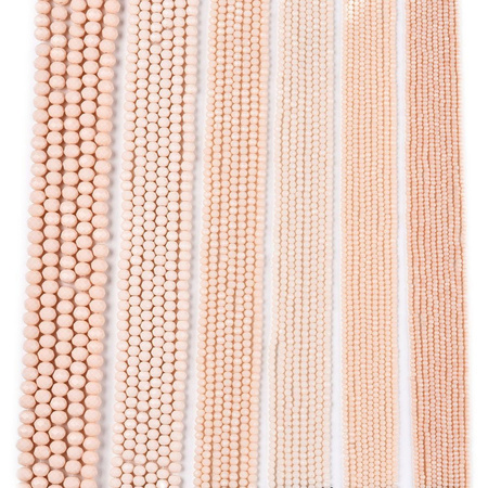 Koraliki Fasetowane Kryształki Szklane Rondelle Łososiowy 3.8x3mm
