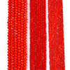 Koraliki Fasetowane Kryształki Szklane Rondelle Czerwony 2.7x1.5mm