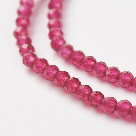 Naturalny Kwarc rubinowy - kamień miłości, pasji i harmonii - kula fasetowana 2mm