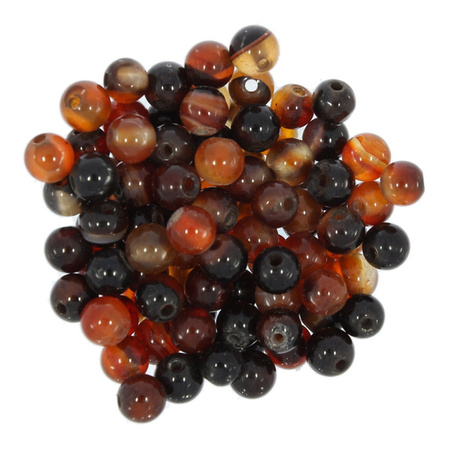 Agat Brown Kamień Jubilerski gładki kula 4mm