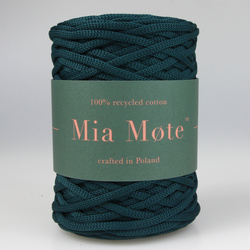 Sznurek poliestrowy płaski 5 mm bez rdzenia – do torebek i makramy, Malachitowy | Malachite Fluorite | Mia Mote™ ByBag