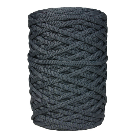 Mia Mote™ ByBag Line Sznurek Poliestrowy płaski bez rdzenia Smoky Quartz Grafitowy 3mm