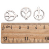 Zawieszka Stal Chirurgiczna peace sign 17x14x1mm