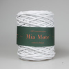 Mia Mote™ / Lush Line / Sznurek Bawełniany pleciony / Do Makramy / +5mm / Grey White
