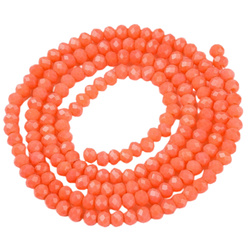 Koraliki Fasetowane Kryształki Szklane Rondelle Mango 2.7x1.5mm