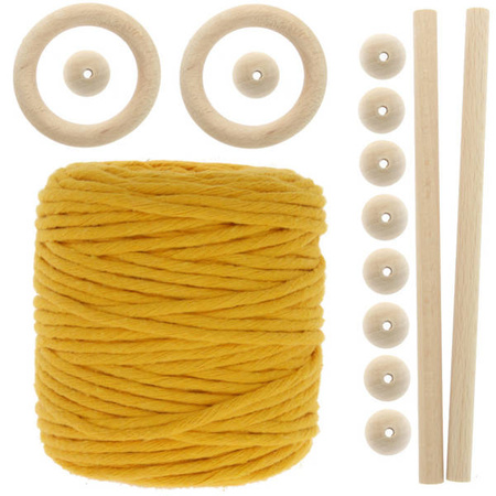 Zestaw do makramy dla początkujących 5mm 50m z akcesoriami