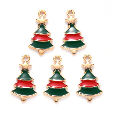 Zawieszka z Motywem Świątecznym Choinka 21mm