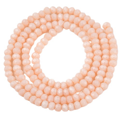 Koraliki Fasetowane Kryształki Szklane Rondelle Brzoskwiniowy 2.7x1.5mm