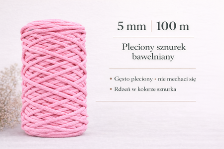 Mia Mote™ Basic Line sznurek bawełniany 5mm morganite