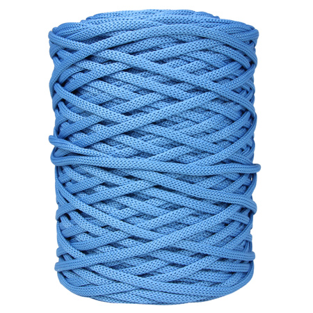 Sznurek poliestrowy płaski 3 mm bez rdzenia – do torebek i makramy, Niebieski | Rhodisite | Mia Mote™ ByBag