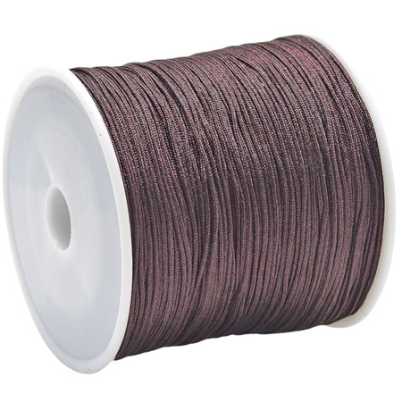 Sznurek Nylonowy 0.4mm do bransoletek kamieni Topliwy Brązowy