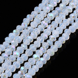 Koraliki Fasetowane Kryształki Szklane Rondelle Opalizujący AB 2.7x1.5mm