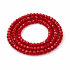 Koraliki Fasetowane Kryształki Szklane Rondelle Czerwony 3.8x3mm