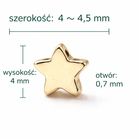 Kamień Jubilerski Hematyt Non-Magnetic Light Golden Gwiazdka 4~4.5x4x2mm