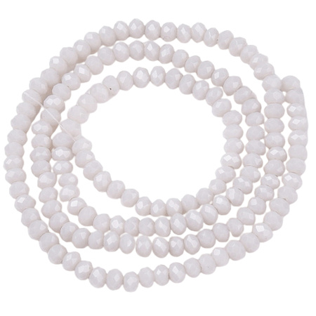 Koraliki Fasetowane Kryształki Szklane Rondelle Jasny Szary 2.7x1.5mm