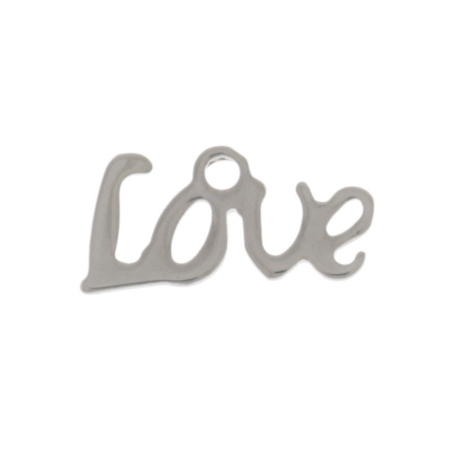 Zawieszka Stal Chirurgiczna Love 12x6x0.8mm