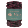 Sznurek poliestrowy płaski 5 mm bez rdzenia – do torebek i makramy, Czarny z Winem | Miraże Ombre Ruby | Mia Mote™ ByBag
