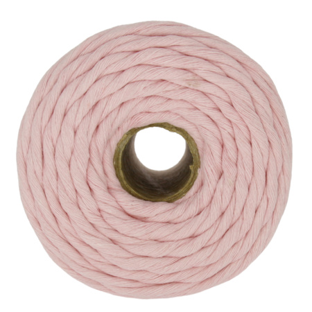 Mia Mote™ Classic Line Sznurek bawełniany skręcany do makramy 5mm Rose Quartz