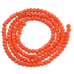 Koraliki Fasetowane Kryształki Szklane Rondelle Orange 2.7x1.5mm