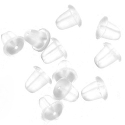  Baranki Zatyczki do Kolczyków Silikonowe 4mm