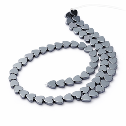 Kamień Jubilerski Hematyt Non-Magnetic Grafitowy Serce 6mm