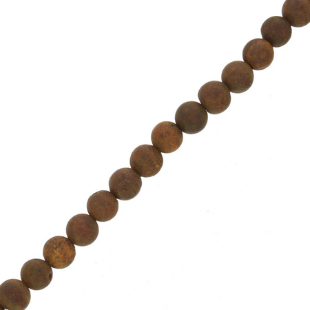 Agat Mat Rusty Kamień Jubilerski gładki kula 6mm