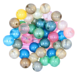 Koraliki Szklane jadeitowe perłowe wielokolorowy 8mm 50szt
