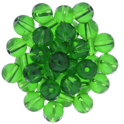 Koraliki Szklane transparentne zielony 8mm sznur 29cm