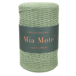 Mia Mote™ Classic Line Sznurek bawełniany skręcany do makramy 2mm green jasper