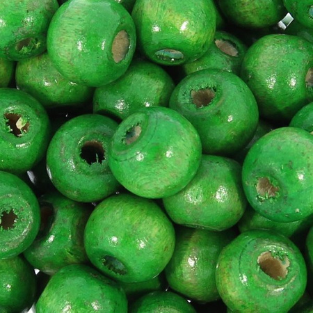 Koraliki Drewniane Naturalne Malowane Kula 10mm