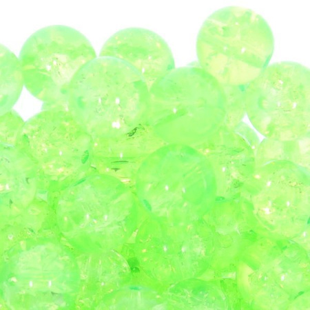 Koraliki szklane spękane mrożone crackle kula 8mm