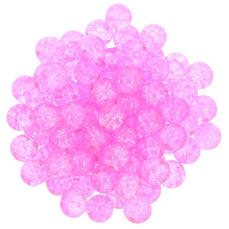 Koraliki szklane spękane mrożone crackle kula 8mm