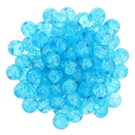Koraliki szklane spękane mrożone crackle kula 8mm