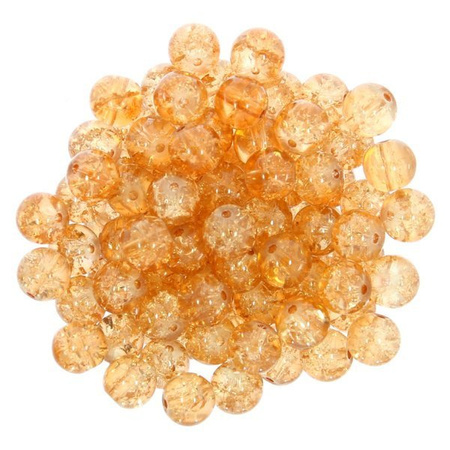 Koraliki szklane spękane mrożone crackle kula 8mm