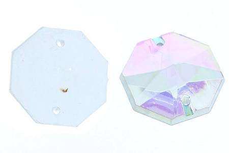 Kryształki Akrylowe Octagon Silver Ab 20mm